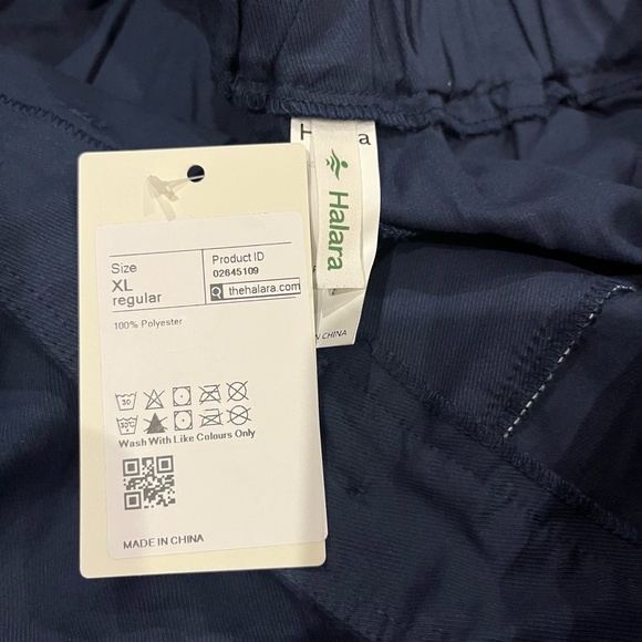 New NWT Halara Navy Blue Pants Wide Leg Casual Elastic Pull On Size Regular‎ XL - Picture 3 of 9